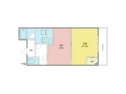 STONE(1DK/3階)の間取り写真