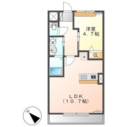 バーニーズⅠ(1LDK/1階)の間取り写真