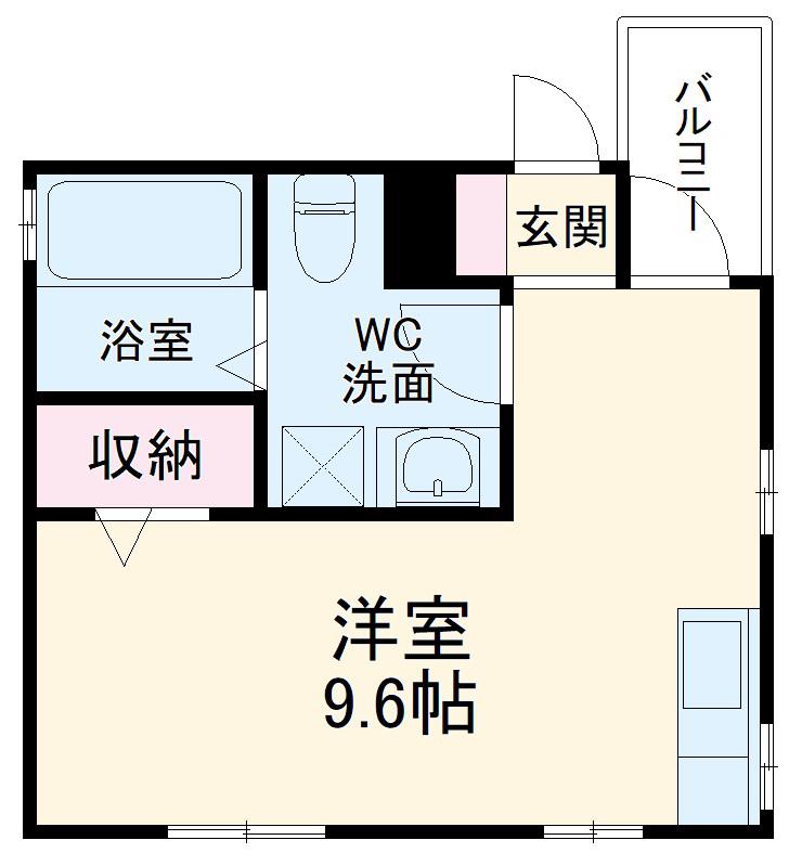 LECOCON町南Ⅱ(ワンルーム/2階)の間取り写真