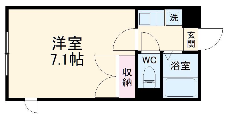 ロイヤル六番(1K/2階)の間取り写真