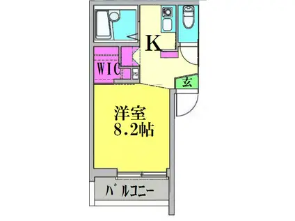 ルネコート亀有A棟(ワンルーム/3階)の間取り写真
