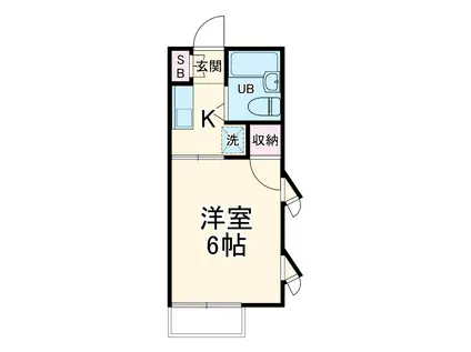 DWELL(1K/1階)の間取り写真