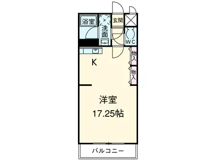 DAーVINCI(ワンルーム/1階)の間取り写真