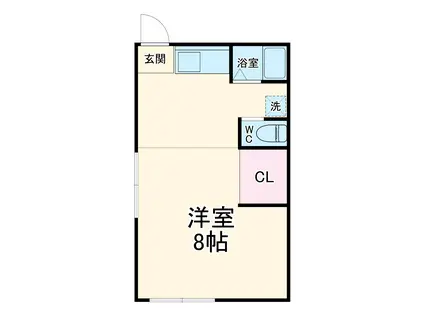 オベント森(ワンルーム/2階)の間取り写真