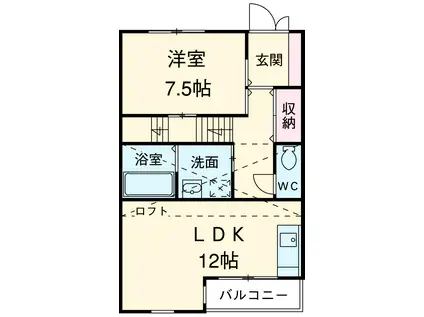 YASAKA BASE(1LDK/2階)の間取り写真