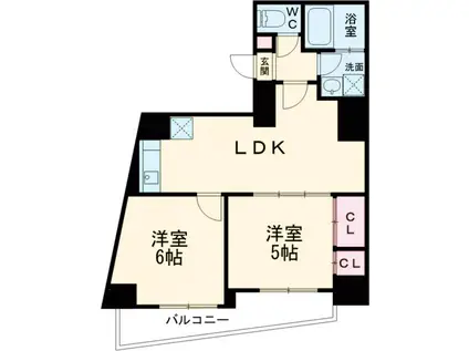 CAPRICORN(2LDK/9階)の間取り写真