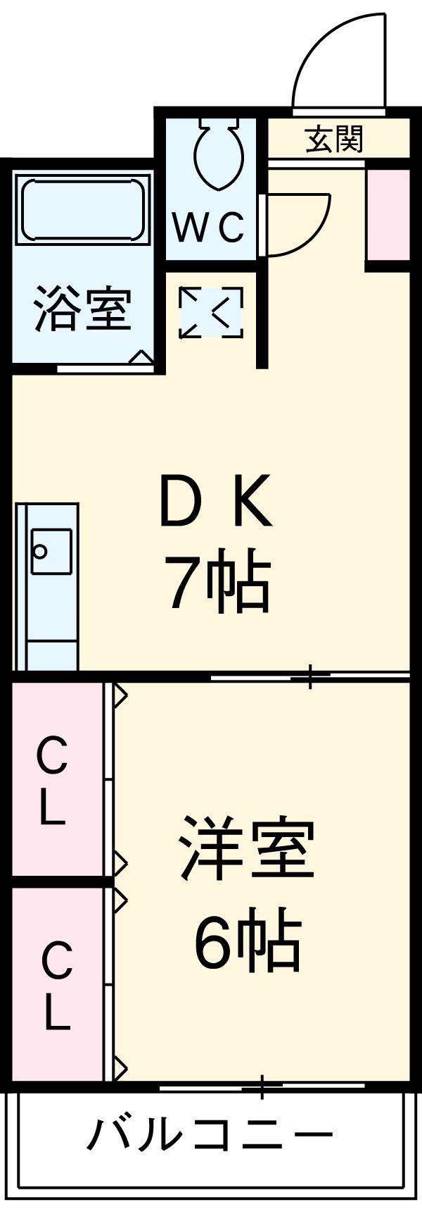 池田ハイツ(1DK/1階)の間取り写真