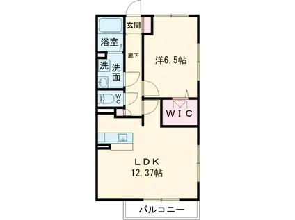 リッツハウスⅢ(1LDK/1階)の間取り写真