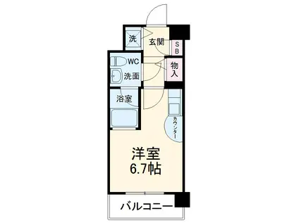 サンセール与野本町(1K/1階)の間取り写真