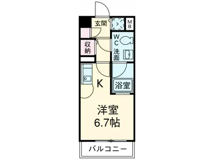 サンセール与野本町(1K/3階)の間取り写真