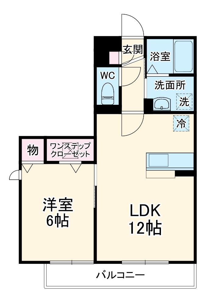 パークフラッツ2(1LDK/1階)の間取り写真