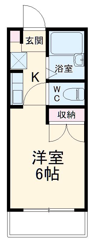東海道本線 袋井駅 徒歩26分 2階建 築31年(1K/2階)の間取り写真