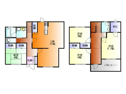 天竜浜名湖鉄道 西掛川駅 徒歩19分 2階建 築33年(4LDK)の間取り写真