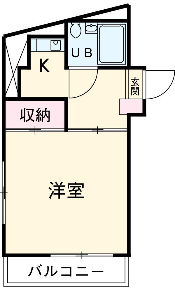 日吉屋ビル(1K/3階)の間取り写真