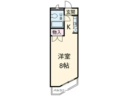 メゾン山崎川(1K/1階)の間取り写真