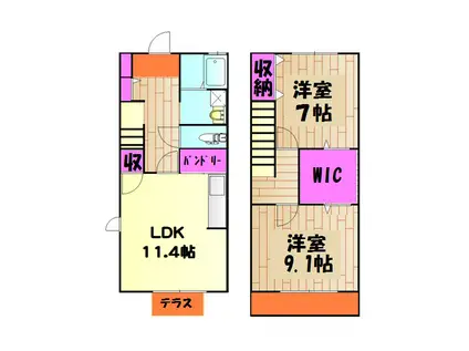 ウィスタリアイーストＡ(2LDK)の間取り写真