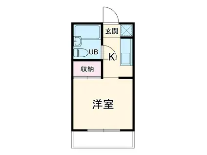 メゾン・ド・エール壱番館(1K/2階)の間取り写真