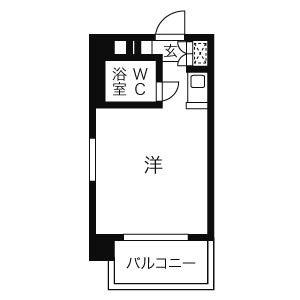 プレスイン篠原橋(1K/2階)の間取り写真