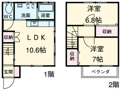 ＡＰＴティエラ弥富(2LDK)の間取り写真