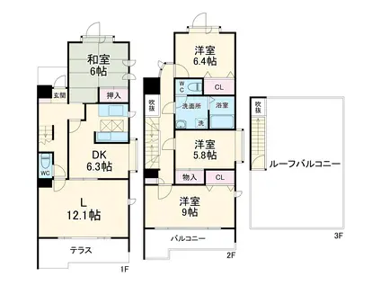パルシオ広路(4LDK)の間取り写真