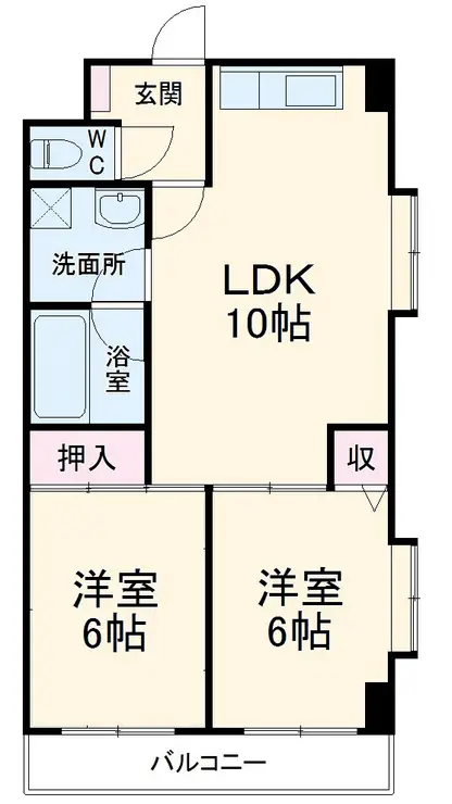 グランドール東寺尾 4階階 間取り
