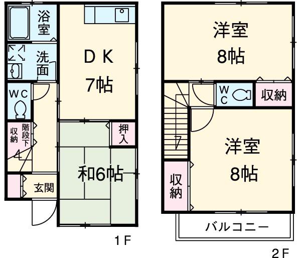 クレール上末吉(3DK)の間取り写真