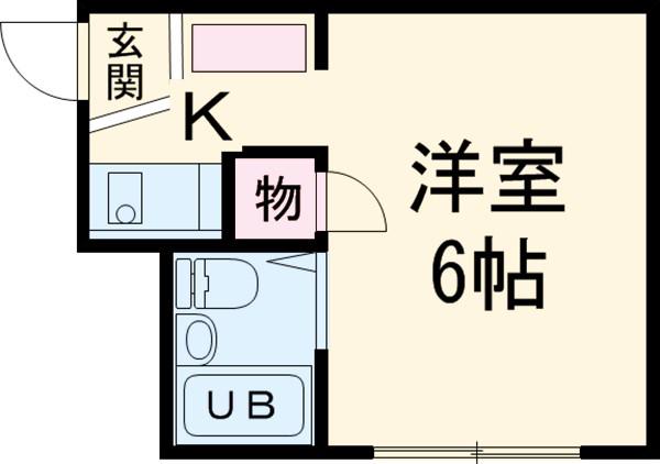 クレインA(ワンルーム/3階)の間取り写真