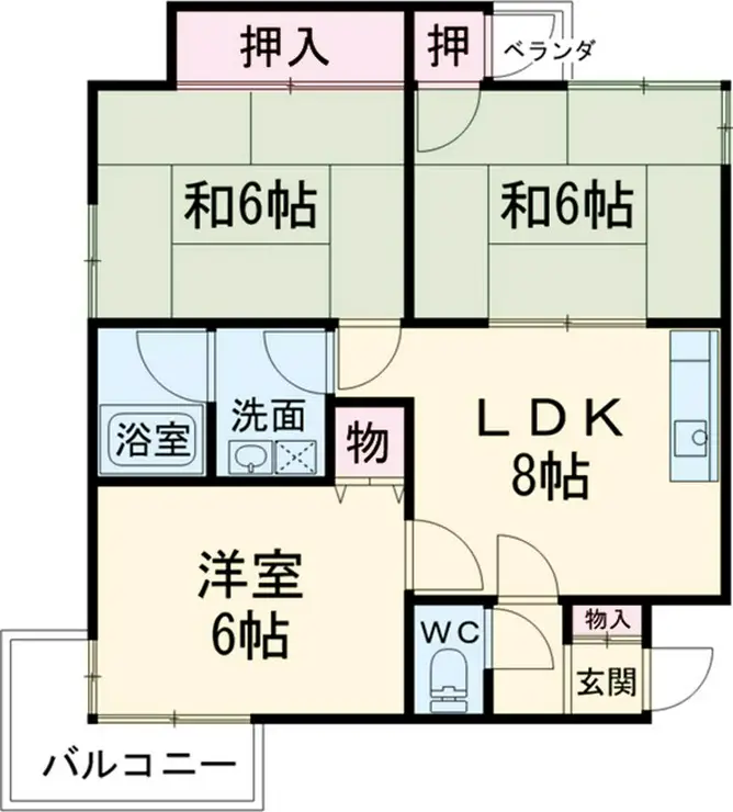 シャンボール生麦 3階階 間取り