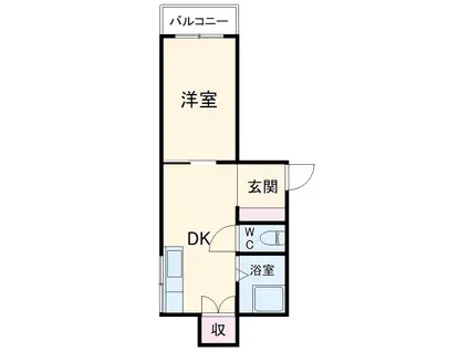 メゾン青葉台NO6(1DK/3階)の間取り写真