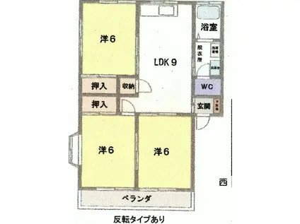 MIKASAⅠ(3LDK/2階)の間取り写真