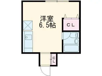カメリア祐天寺(ワンルーム/4階)の間取り写真