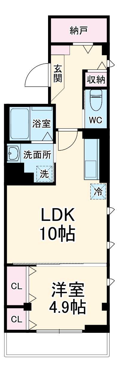ビアンカ浦和(1LDK/2階)の間取り写真
