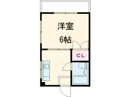 第1セントラルハイツ(1K/3階)の間取り写真
