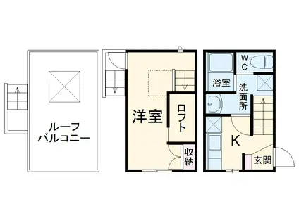 Ｇｌａｎｚ(ワンルーム)の間取り写真
