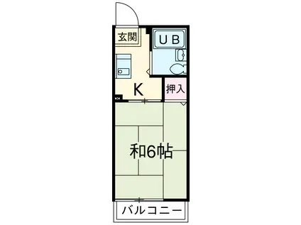 サンシティ クシマ(1K/2階)の間取り写真