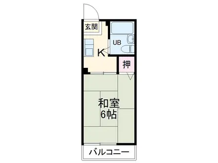 サンシティ クシマ(1K/2階)の間取り写真