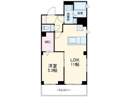 スバルレジデンス北浦和(1LDK/2階)の間取り写真