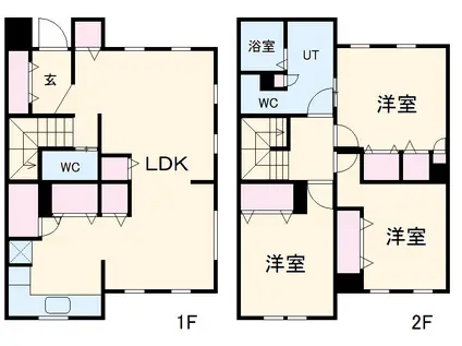 名古屋市名城線 総合リハビリセンター駅 徒歩11分 2階建 築21年(3LDK)の間取り写真