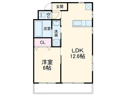 STYLE Y イースト(1LDK/3階)の間取り写真