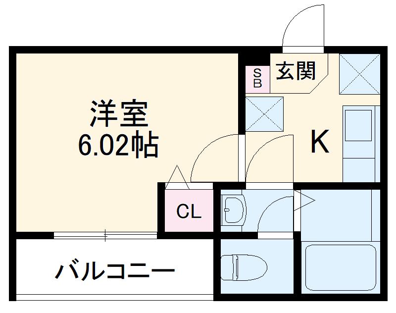 LIBERT (1K/1階)の間取り写真