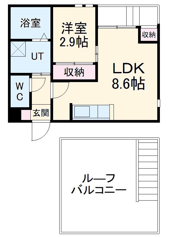 GRANDTIC 青山(1LDK/2階)の間取り写真