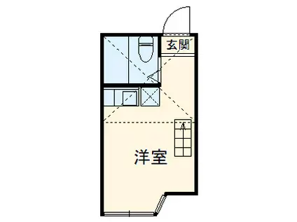 プレミアリラガーデン鶴見仲通(ワンルーム/2階)の間取り写真