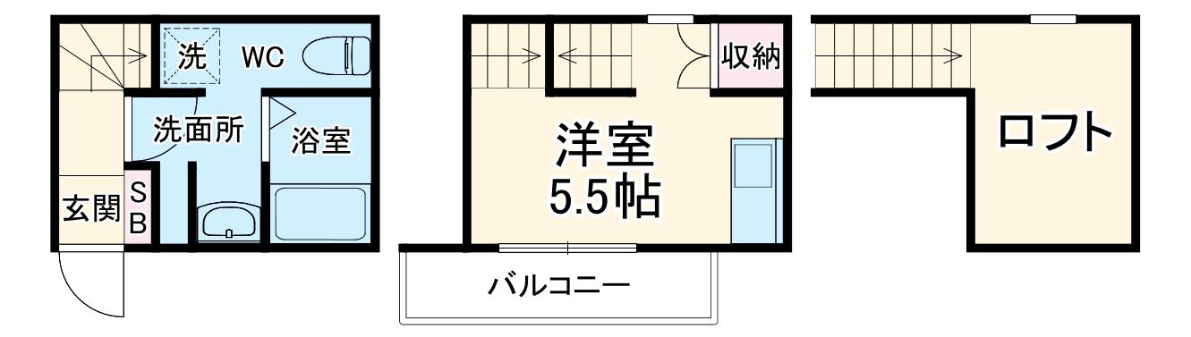 ル　サブール(1K)の間取り写真