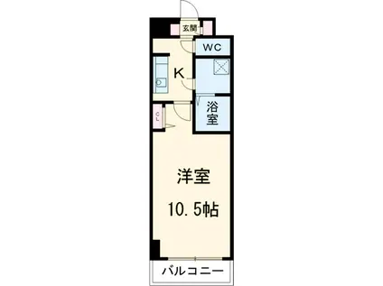 アベニューナカネ(1K/6階)の間取り写真