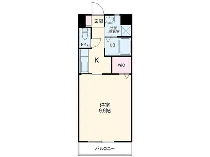 カトレアA(1K/1階)の間取り写真