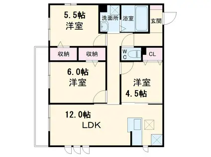 GRANCASAMIRA(3LDK/2階)の間取り写真