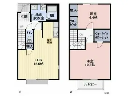 ブリエ　Ｄｕ(2LDK)の間取り写真