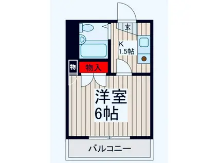 クオリティライフ慶(1K/2階)の間取り写真