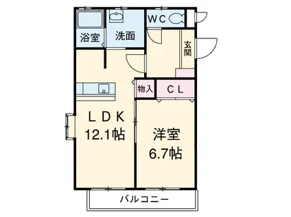 ノール・ピア(1LDK/3階)の間取り写真