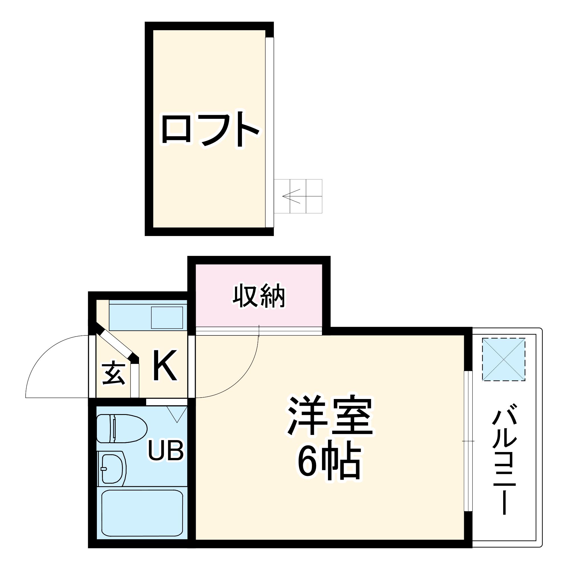 ボナール金山(1K/1階)の間取り写真